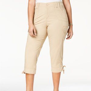 Lee Platinum  Plus Size Cropped Cargo Pants - 14